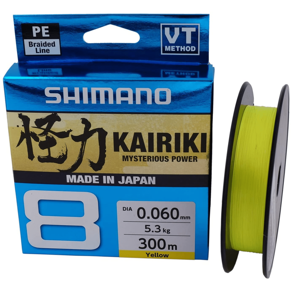 Fil Tressé Shimano Kairiki VT 8 Brins 300m - Couleur Gris Acier, Haute Résistance